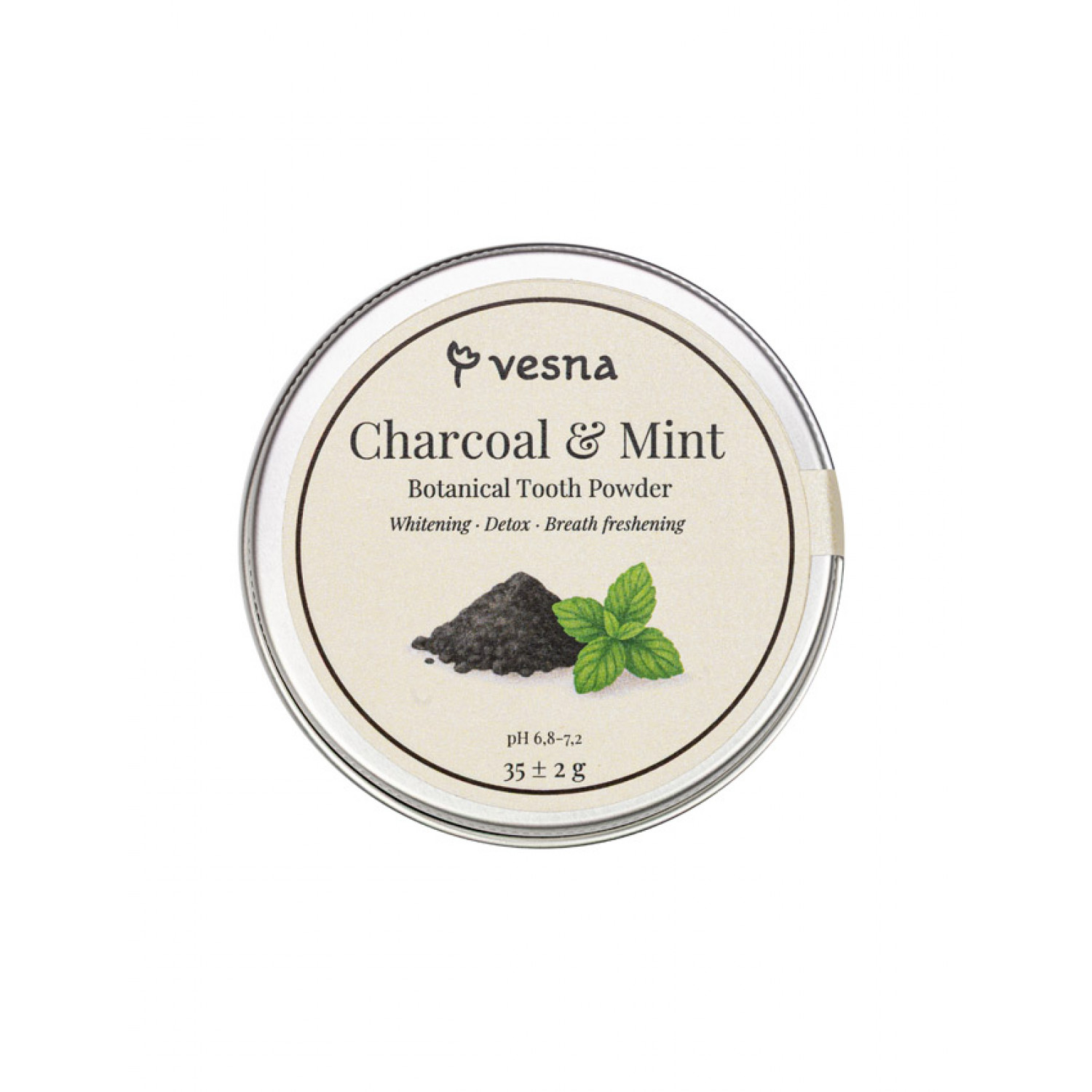 ТМ Vesna Отбеливающий зубной порошок Уголь и Мята НФ-00029199