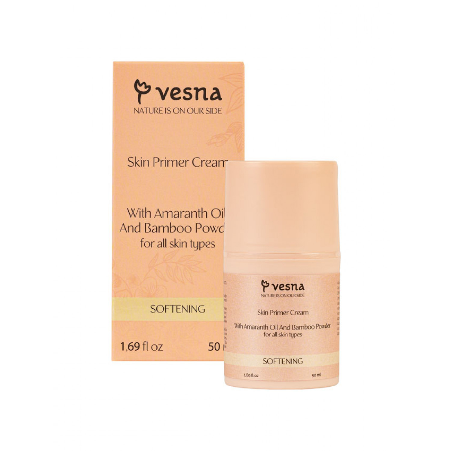 Vesna Крем-база под макияж с амарантовым маслом и бамбуковой пудрой, 50 ml 1120