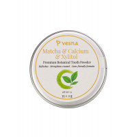 ТМ Vesna Премиальный зубной порошок Матча, Кальций и Ксилитол