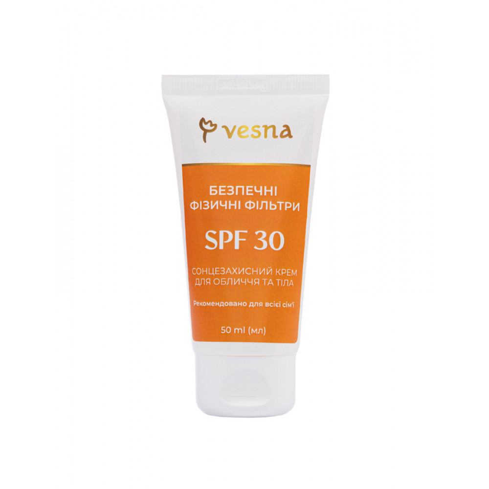 VESNA Сонцезахисний крем для обличчя та тіла SPF 30, 50 ml
