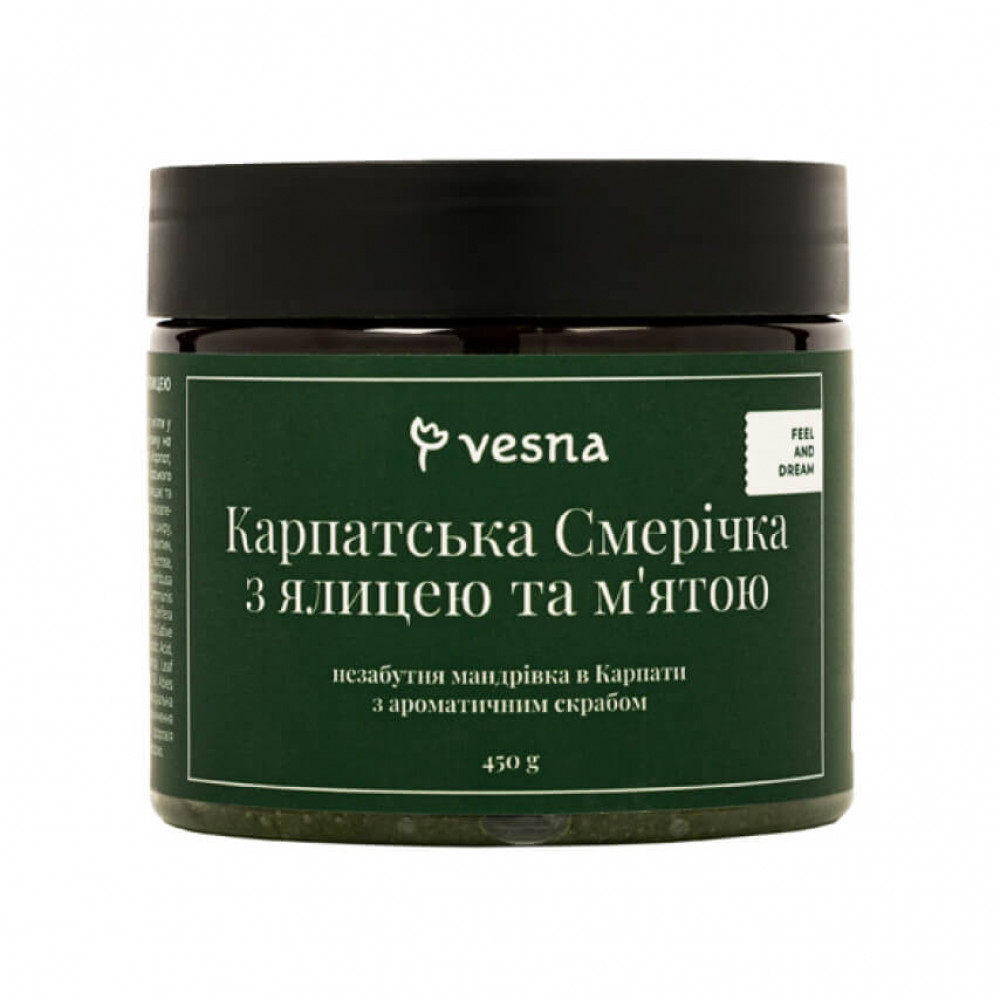 Vesna Цукрово-сольовий скраб “Карпатська Смерічка”, 450 ml