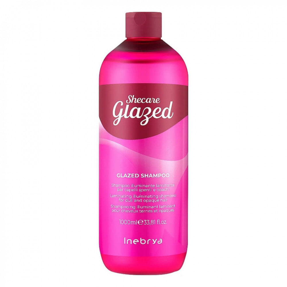 Шампунь для блиску волосся з ефектом глазурування Inebrya Sheсare Glazed Shampoo, 1000 ml