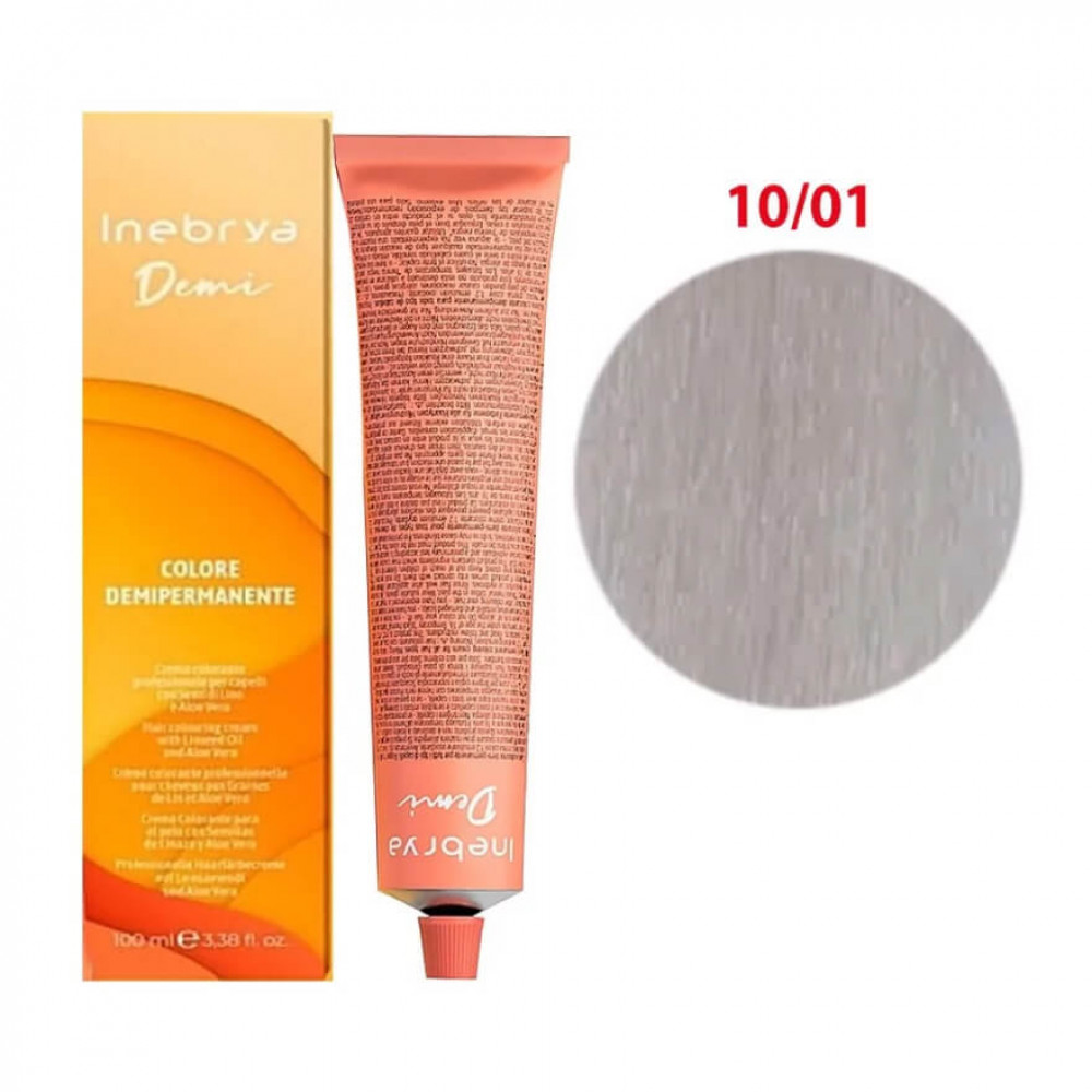 Демоперманентна фарба Inebrya Demi 10/01, 100 ml