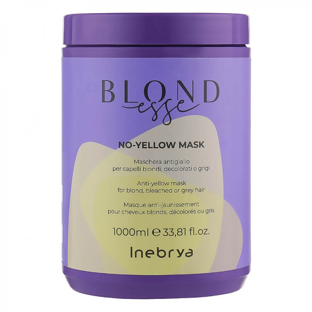 Inebrya Маска для знебарвленого або сивого волосся Inebrya Blondesse No-Yellow Mask, 1000 мл