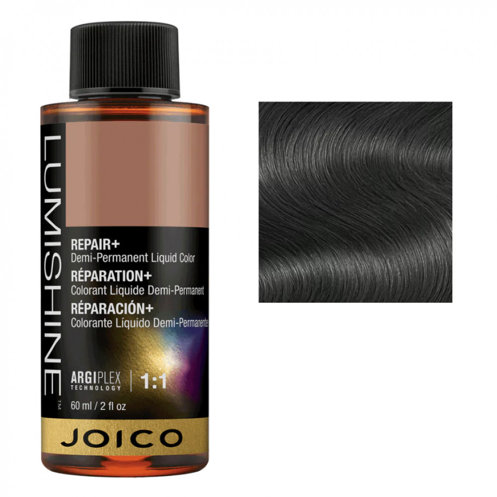 JOICO LumiShine Demi Liquid 1BS (1.8) черный, голубой серебряный, 60 ml