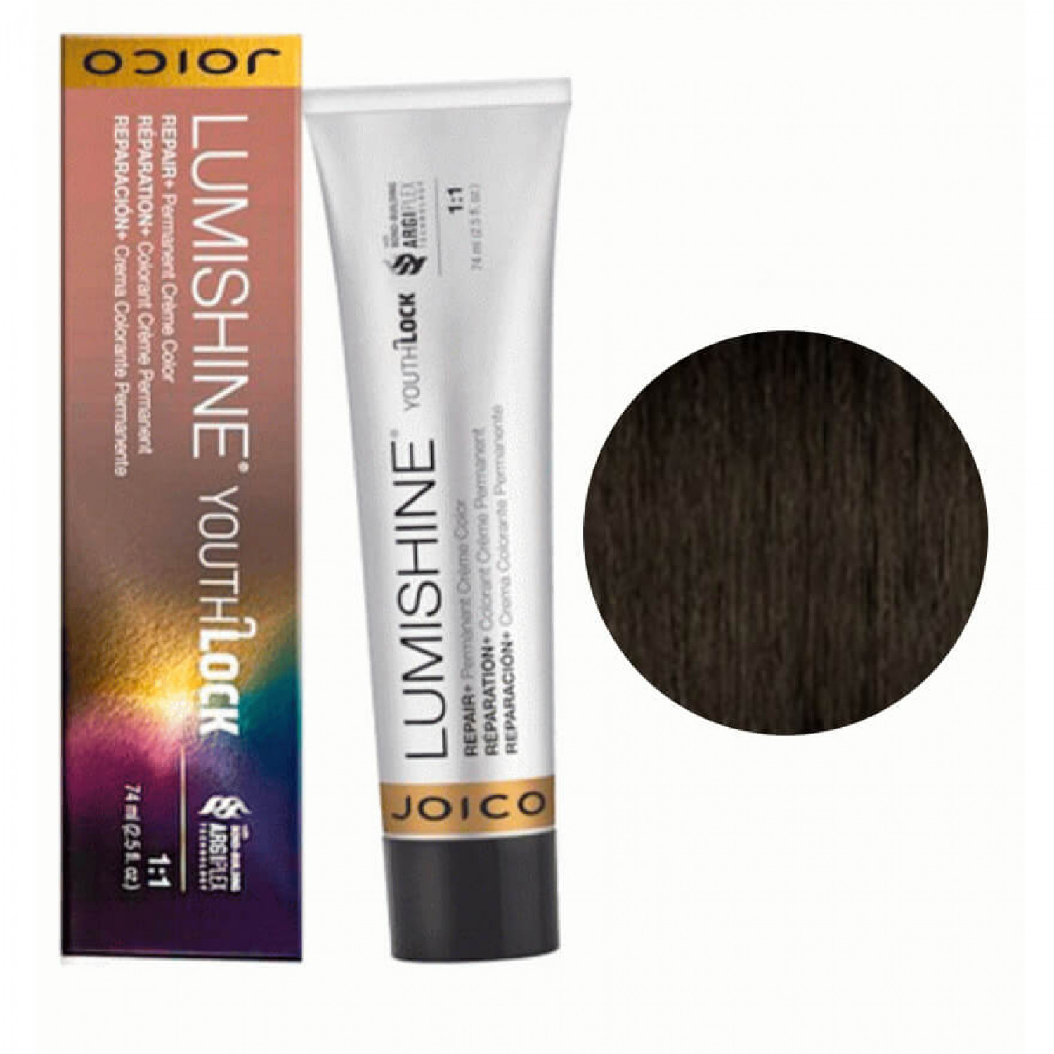 Joico LumiShine Youth Lock Permanent crème 3NNA (3.001) темно-коричневый натуральный, натурально-пепельный, 75 ml НФ-00017249