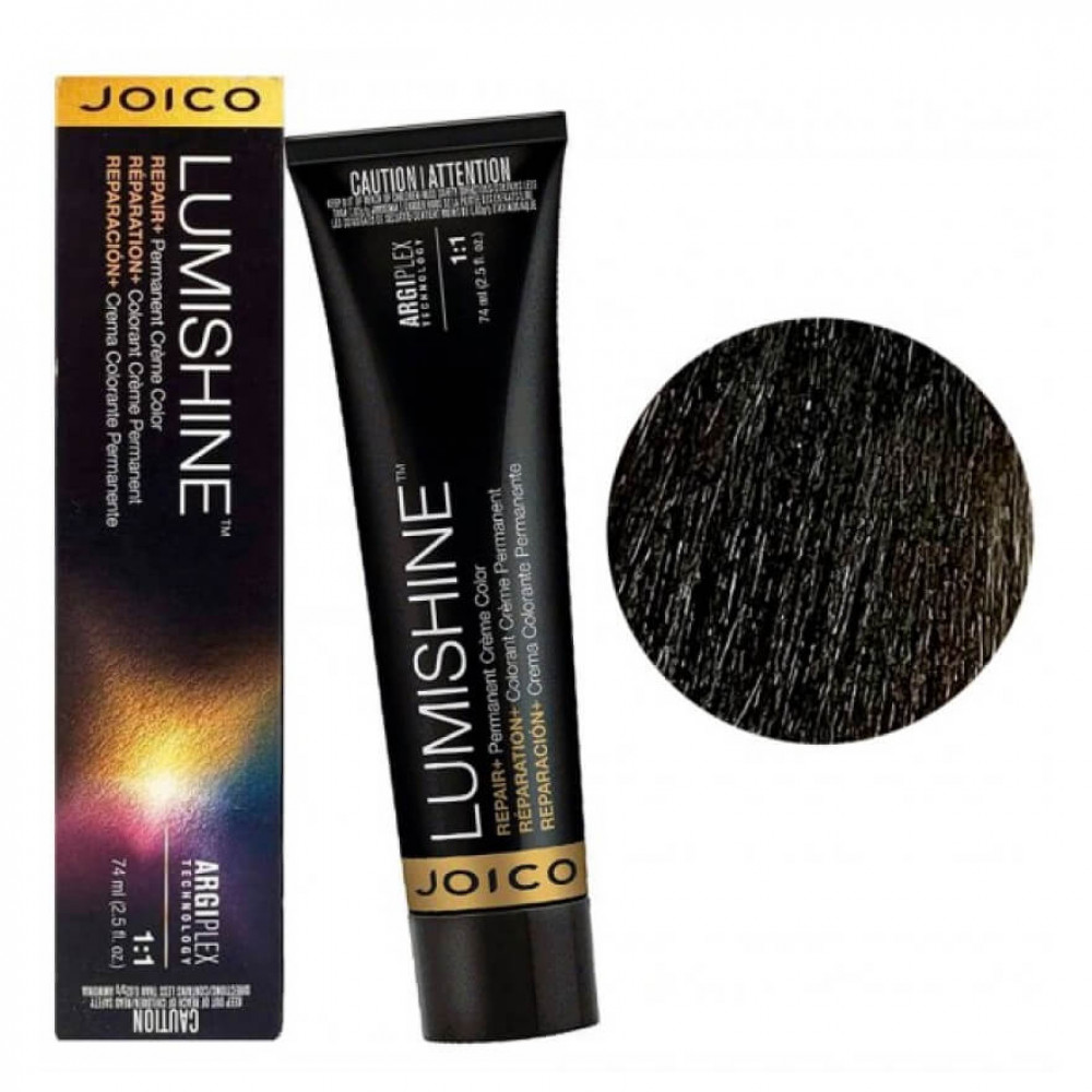 JOICO LumiShine Permanent Crème JOICO 4NA (4.01) середньо-коричневий натуральний,попелястий, 74 ml