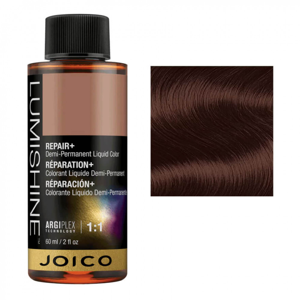 JOICO LumiShine Demi Liquid 4NWB (4.07) середньо-коричневий, теплий бежевий, 60 ml