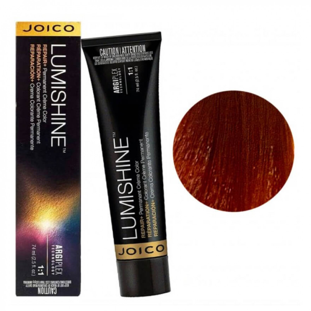 JOICO LumiShine Permanent Crème JOICO 6CC(6.44) темний блонд, яскраво-мідний, 74 ml