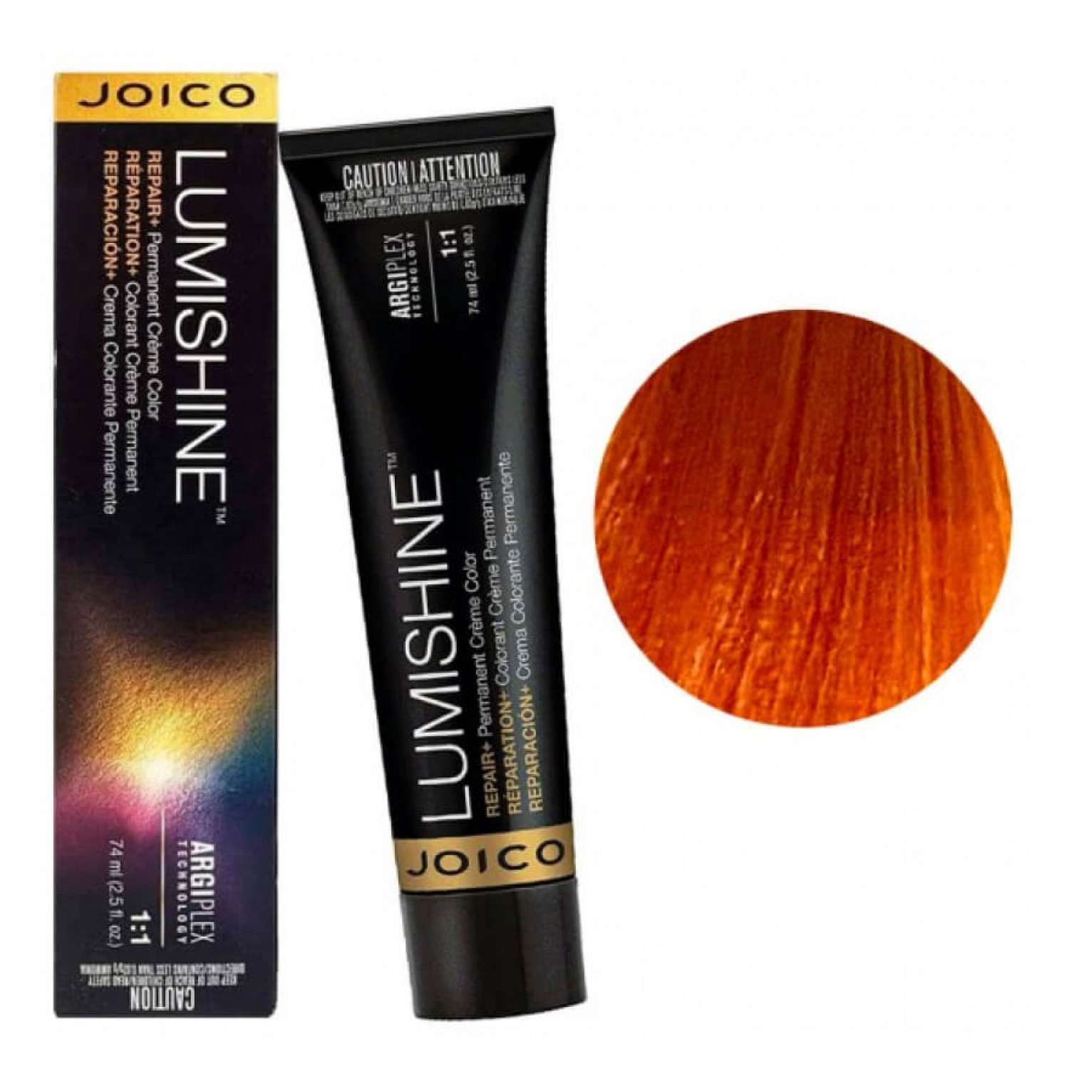 JOICO LumiShine Permanent Crème JOICO 7CC (7.44) средний блонд, ярко медный, 74 ml НФ-00017295