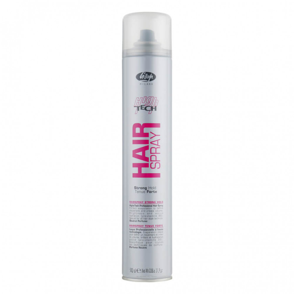 Lisap Спрей сильной фиксации High Tech Hair Spray Strong, 500 ml