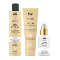 Lisap Набор увлажняющих средств Elixir Renew на тонких волосах: шампунь+крем+масло, 250+150+50мл