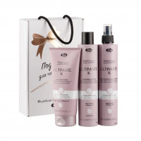 Lisap Подарочный набор дисциплинирующих средств ухода Ultimate K для непослушных и пушистых волос, 250+200+250 ml