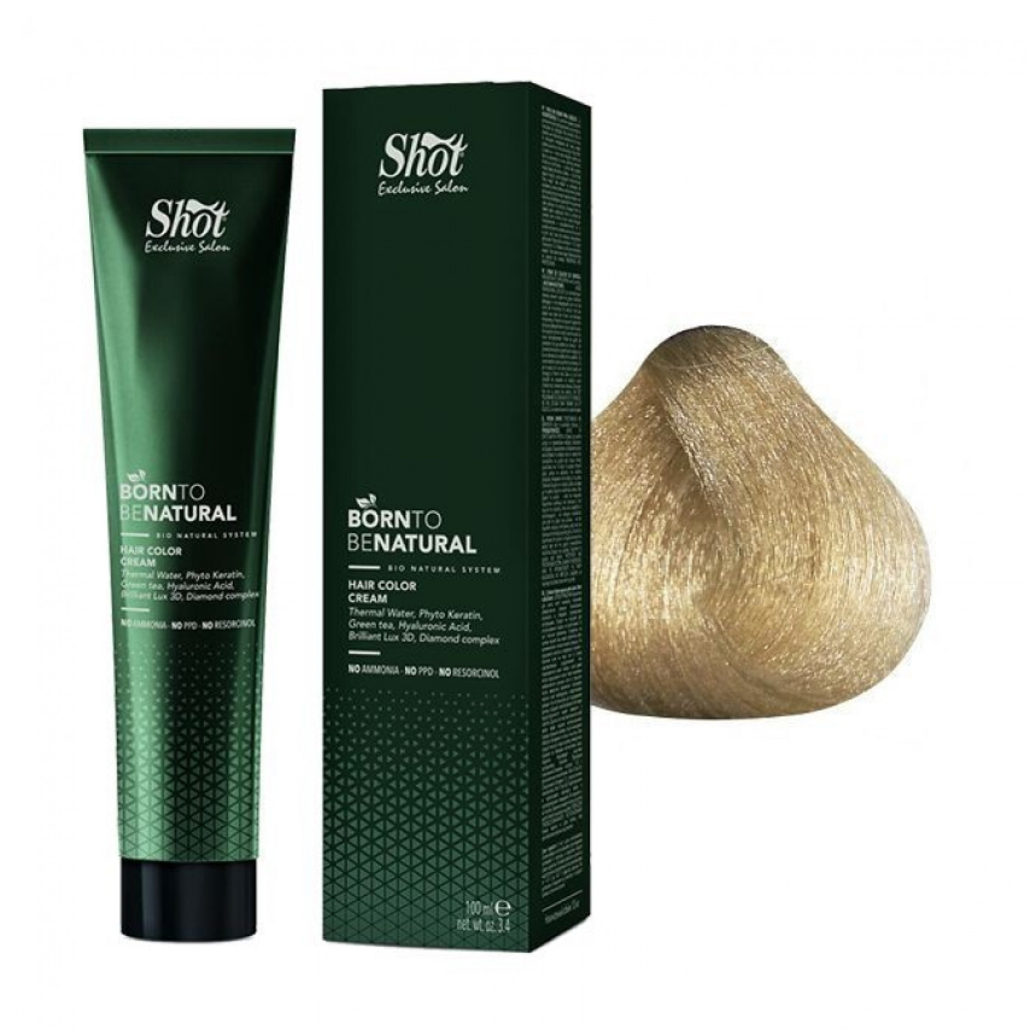 Shot Born to be NATURAL 10.32 яркий блонд бежевый б амиака, 100 ml НФ-00015554