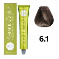 Bbcos KERATIN COLOR краска для волос 6/1 блондин темно-пепельный, 100 ml