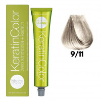 Bbcos KERATIN COLOR краска для волос 9/11 блондин очень светлый интенсивный пепельный, 100 ml