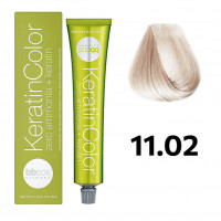 Bbcos KERATIN COLOR краска для волос 11/02 блондин очень светлый жемчужный, 100 ml