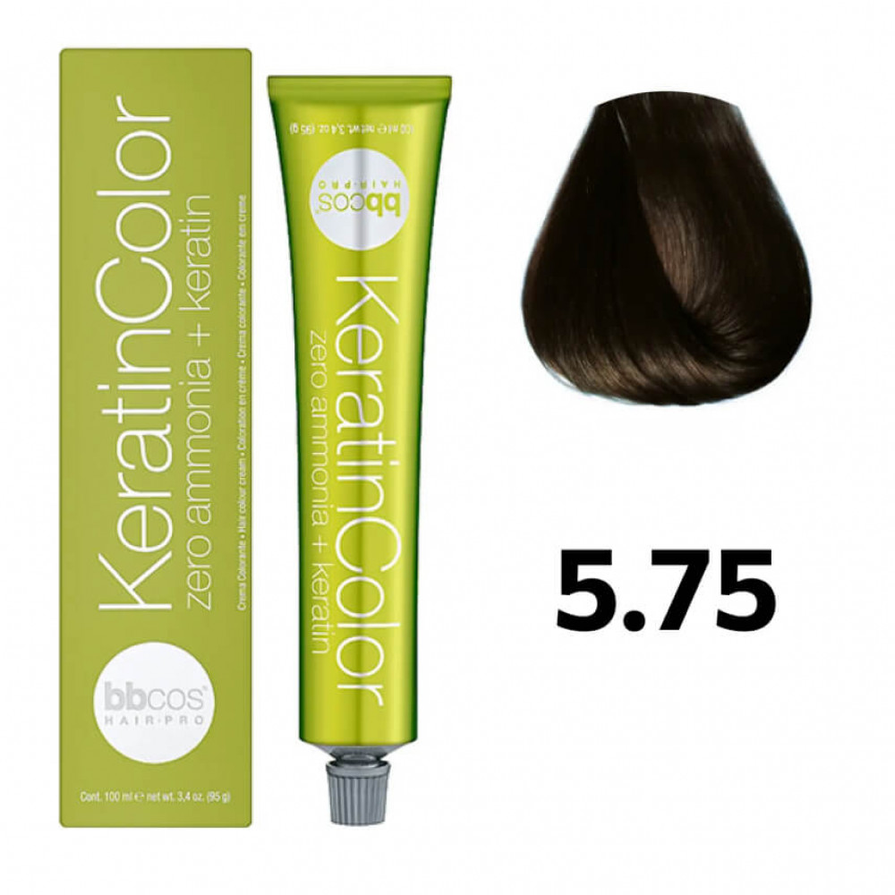 Bbcos KERATIN COLOR фарба для волосся 5/75 каштановий світлий шоколадний, 100 ml