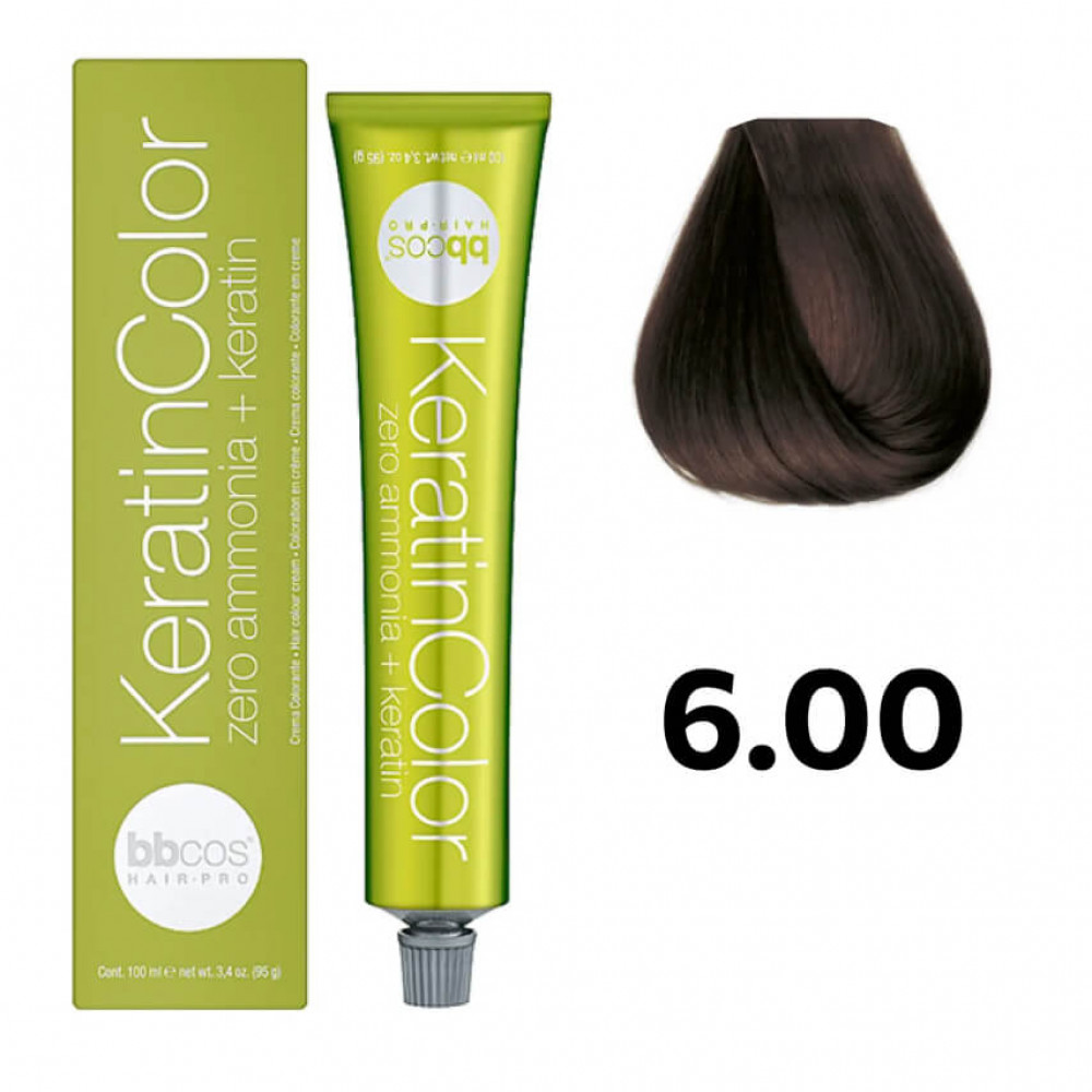 Bbcos KERATIN COLOR фарба для волосся 6/00 блондин темний інтенсивний, 100 ml