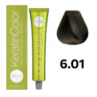 Bbcos KERATIN COLOR краска для волос 6/01 блондин темно-пепельный, 100 ml