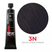 Стойкая профессиональная краска для волос Goldwell Topchic Hair Color Coloration 3N темный натуральный коричневый, 60мл