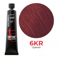 Стойкая профессиональная краска для волос Goldwell Topchic Hair Color Coloration 6KR гранат, 60мл