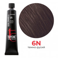 Стойкая профессиональная краска для волос Goldwell Topchic Hair Color Coloration 6N темный блондин, 60мл