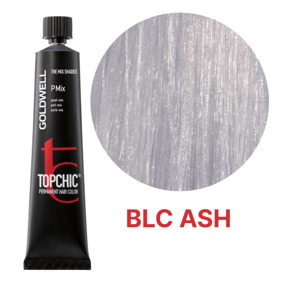 Стійка професійна фарба для волосся Goldwell Topchic Hair Color Coloration BLC ASH попелястий крем для блондування, 60мл