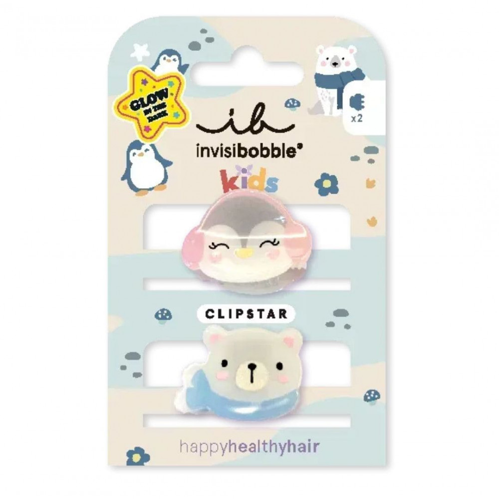 Заколка для волосся invisibobble CLIPSTAR GLOW KIDS Polar Friends