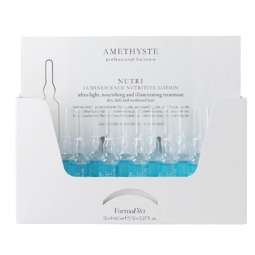 FARMAVITA AMETHYSTE NUTRI Luminescence Nutritive Lotion Увлажняющий лосьон для волос 12x8ml
