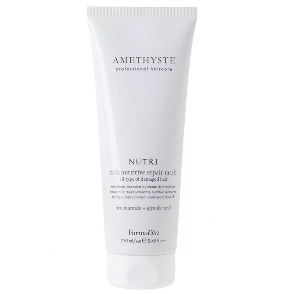 FARMAVITA AMETHYSTE NUTRI - Rich Nutritive Repair Mask Увлажняющая маска для волос 250 ml