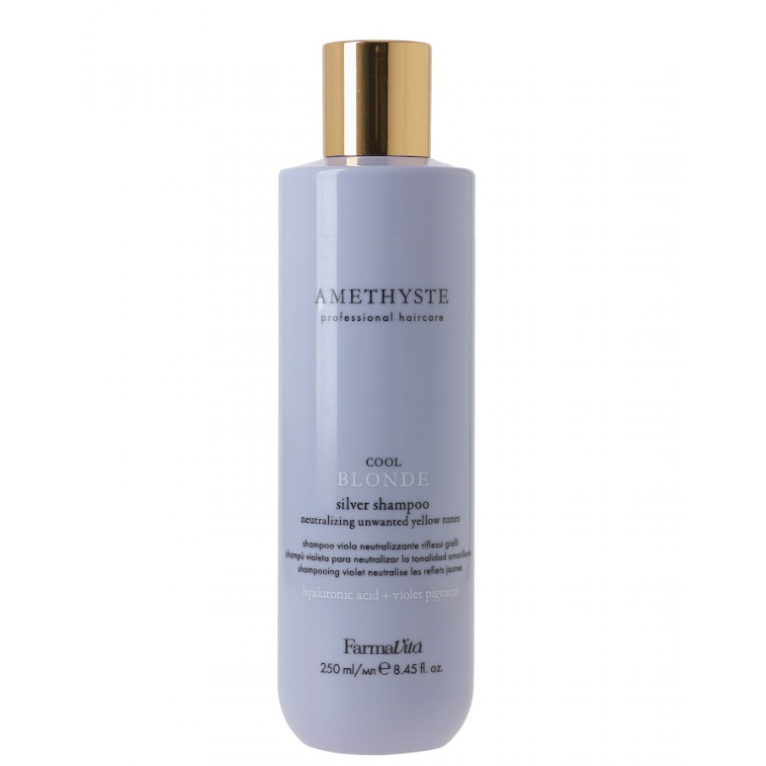 FARMAVITA AMETHYSTE BLONDE - Cool Blonde Silver Shampoo Нейтрализующий фиолетовый шампунь для седых и осветленных волос 250 ml НФ-00028953