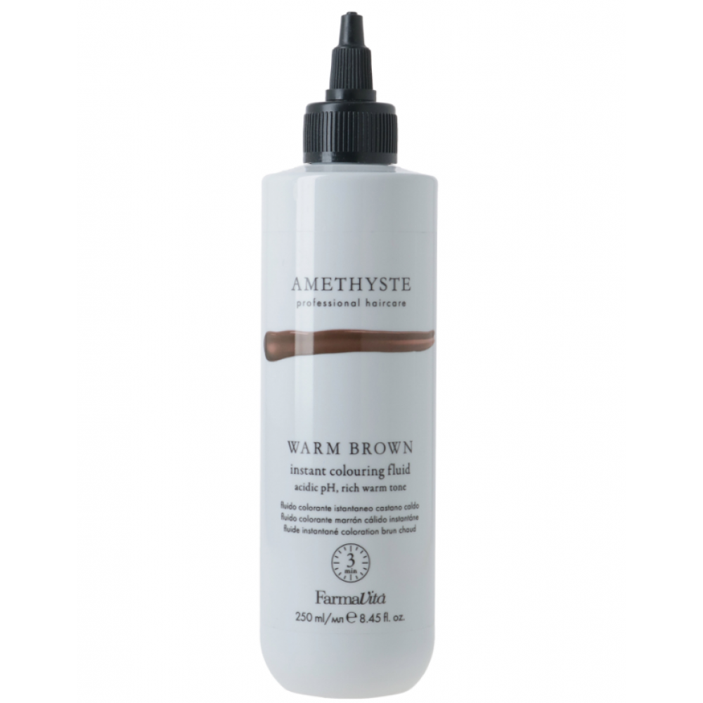 FARMAVITA AMETHYSTE WARM BROWN - Instant Colouring Fluid Жидкость для мгновенного окрашивания волос в теплые коричневые оттенки 250ml