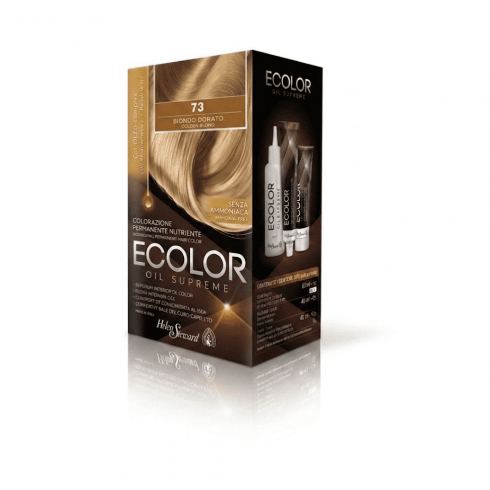 Helen Seward Набір для фарбування волосся в домашніх умовах Ecolor Oil Supreme 73 золотистий блонд, 160 мл