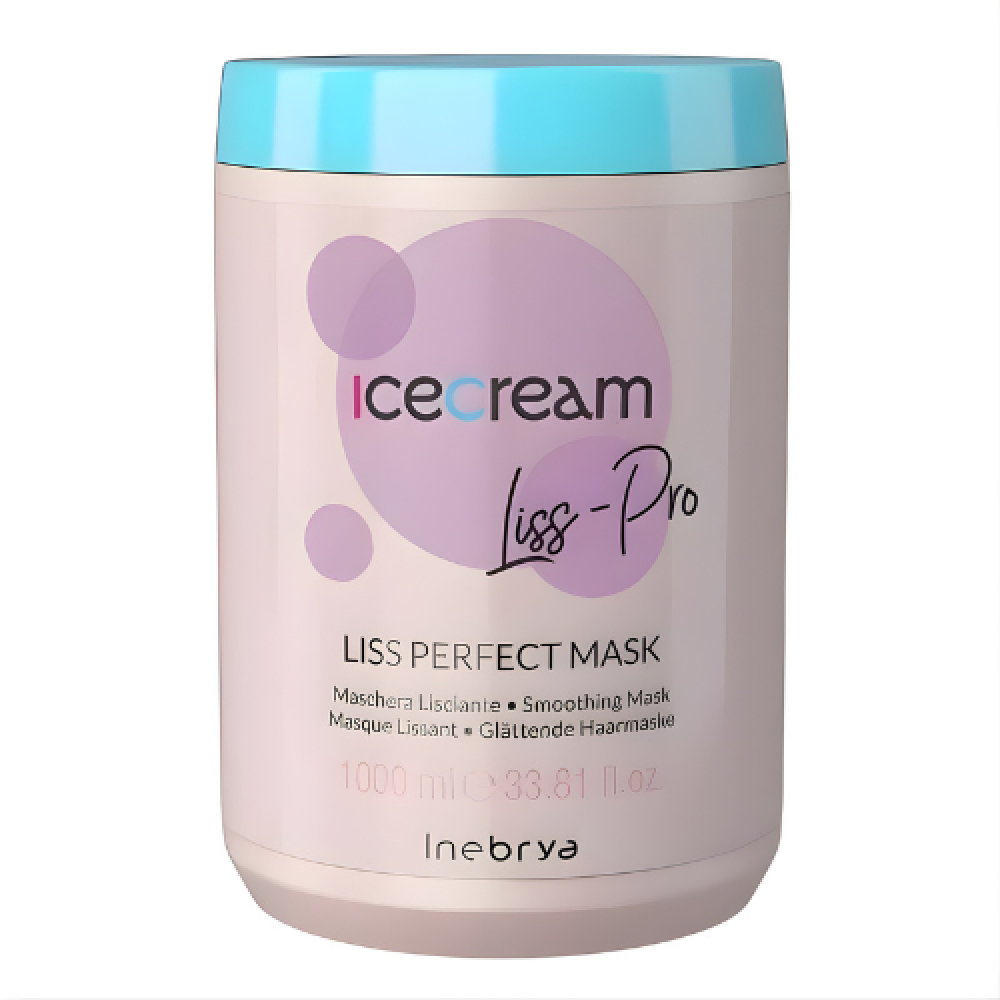Inebrya Маска, разглаживающая жесткие и пушистые волосы Inebrya Ice Cream Liss Perfect Mask, 1000 ml