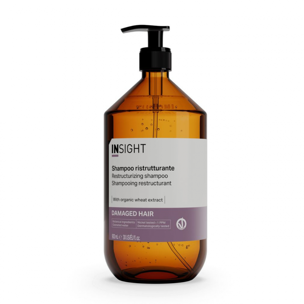 Insight Шампунь "Відновлювальний" для пошкодженого волосся Restructurizing Shampoo, 900 ml (скло)