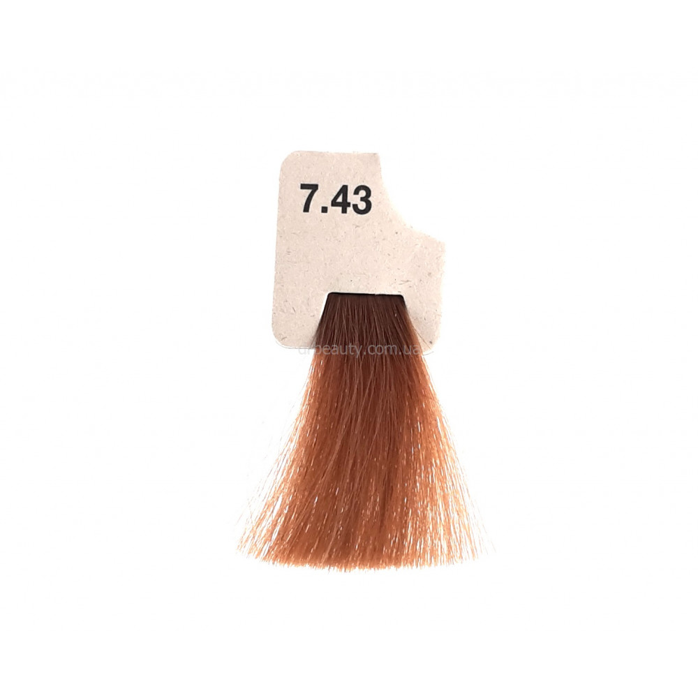 Безаміачна фарба для волосся Rolland Oway Hcolor 7.43 - Мідний золотий блонд, 100 ml