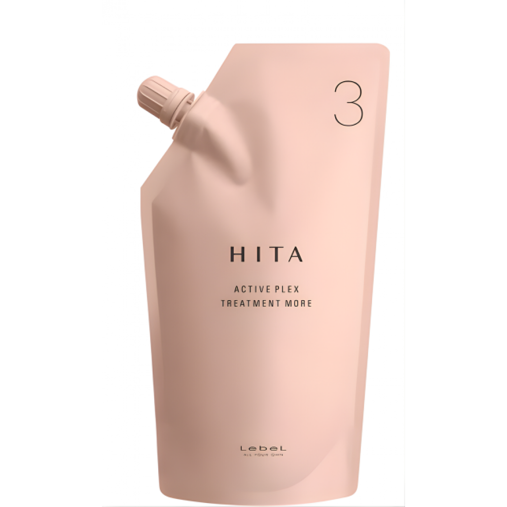 3-й компонент процедуры восстановления непослушных, вьющихся и пористых волос "LebeL HITA ACTIVE PLEX TREATMENT MORE 3 400 ml рефил"