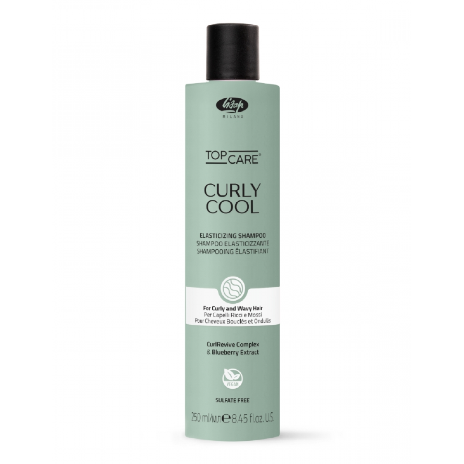 Lisap Curly Cool Elasticizing shampoo б/с шампунь для кучерявого/хвилястого волосся, 250мл НФ-00029011