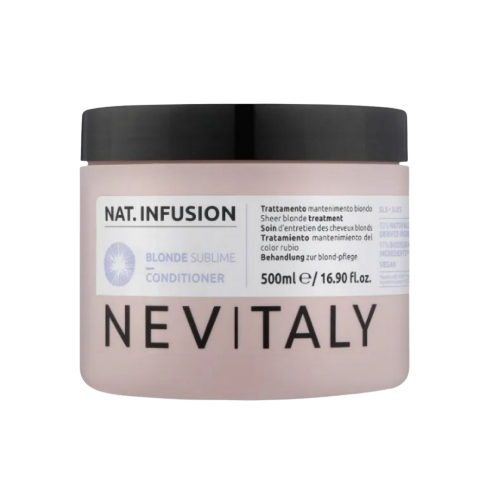 Крем-ополаскиватель для нейтрализации желтых оттенков на волосах Nevitaly Sheer Blonde Treatment, 500 ml