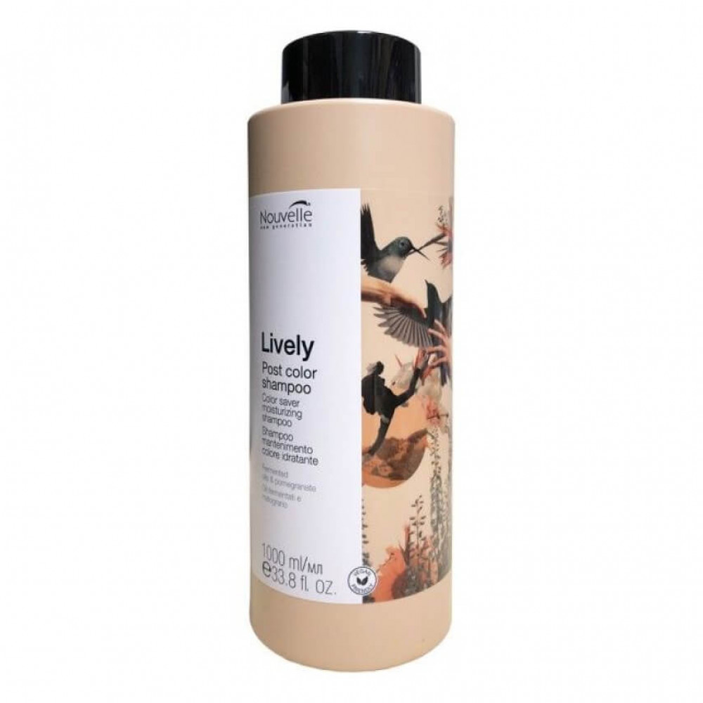 Nouvelle Lively Post Color MOISTURIZING SHAMPOO Шампунь для фарбованого волосся, 1000 ml