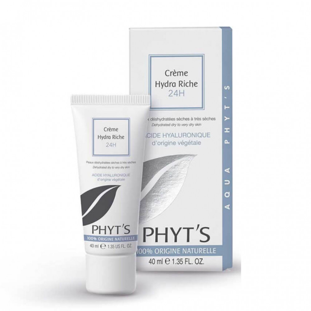 PHYT'S Crème Hydra Riche 24H Aqua Крем Ріш для сухої шкіри з тривалим зволожуючим ефектом, 40 g