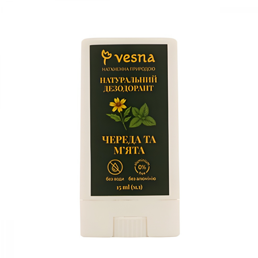 ТМ Vesna Натуральний Дезодорант Череда М’ята, 15 ml