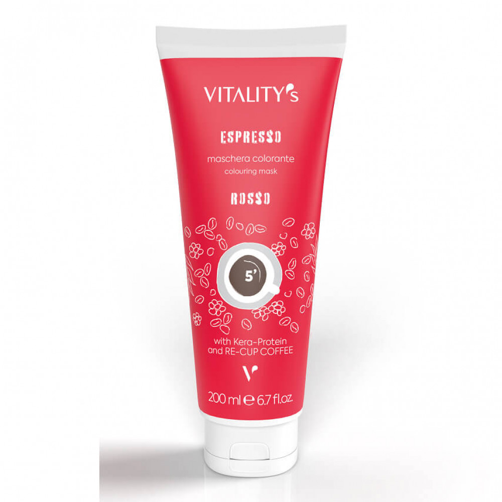 Vitality`s Espresso Rosso Tubo Б Бальзам відновлюючий з тонуючим ефектом Червоний, 200 ml