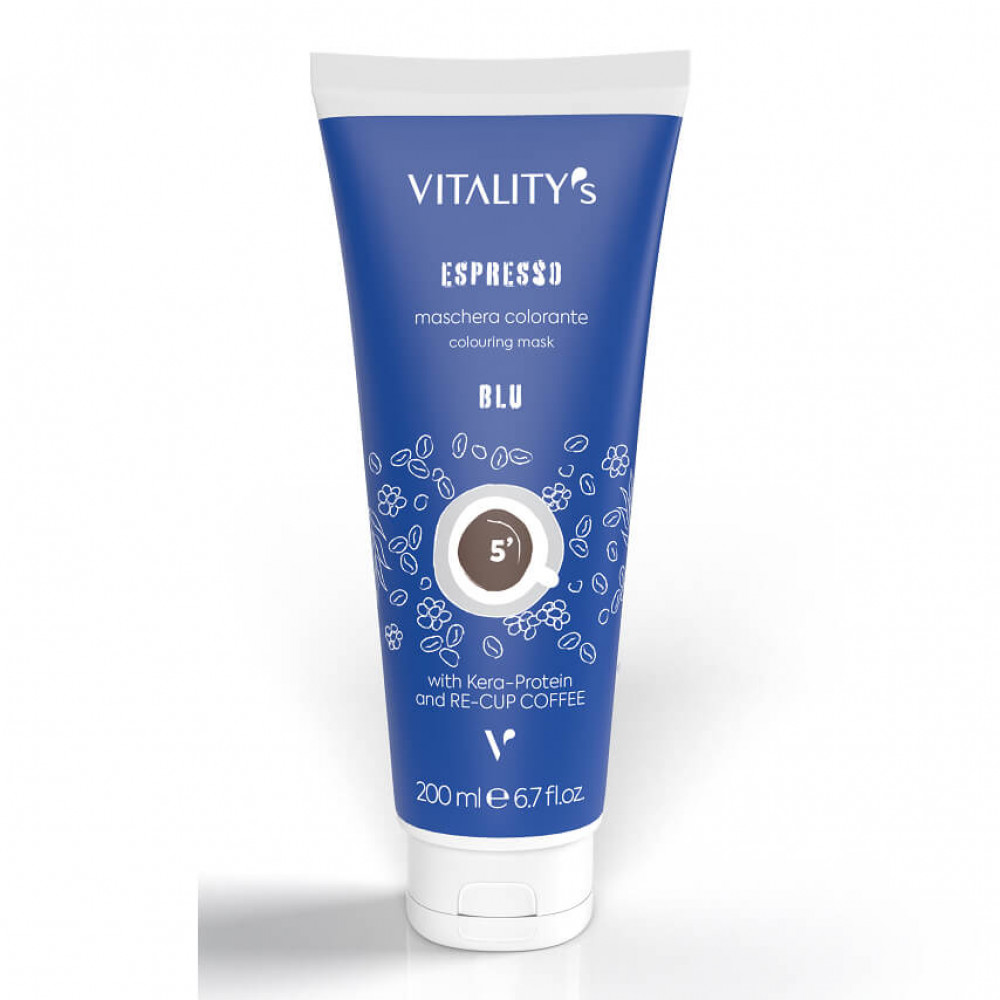 Vitality`s Espresso Blu Tubo Бальзам відновлюючий з тонуючим ефектом Синій, 200 ml