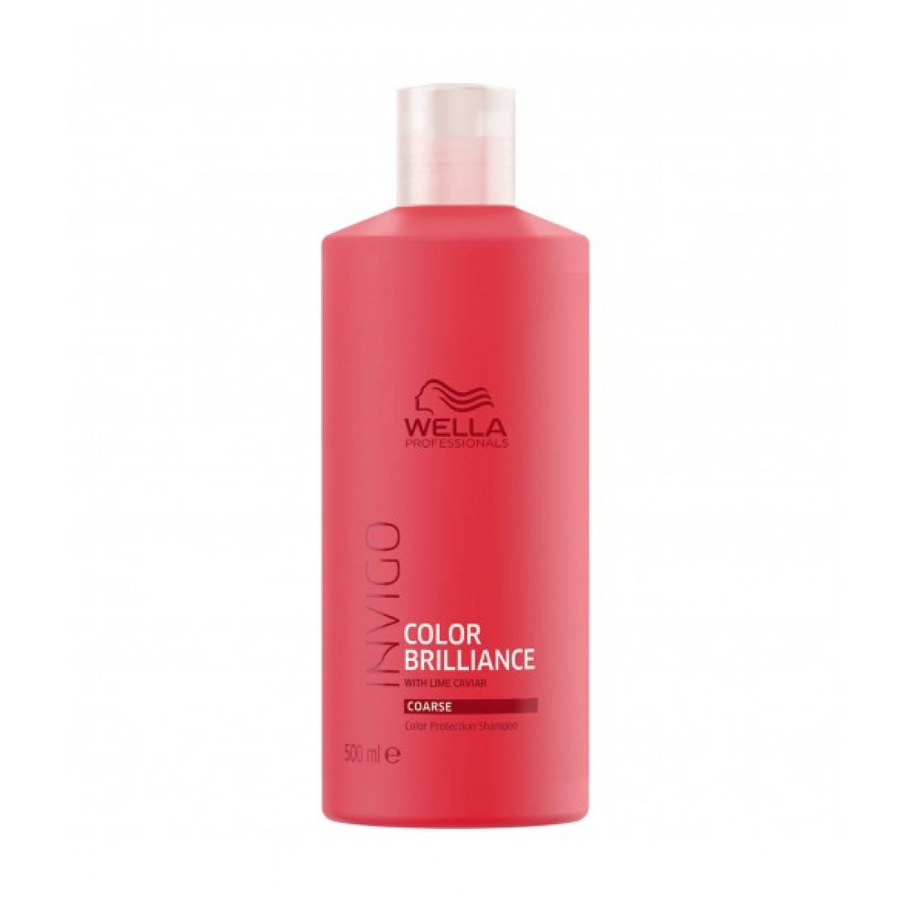 Wella Professionals Invigo Brilliance Coarse Шампунь для яскравості фарбованого жорсткого волосся з ікрою лайма, 500 ml