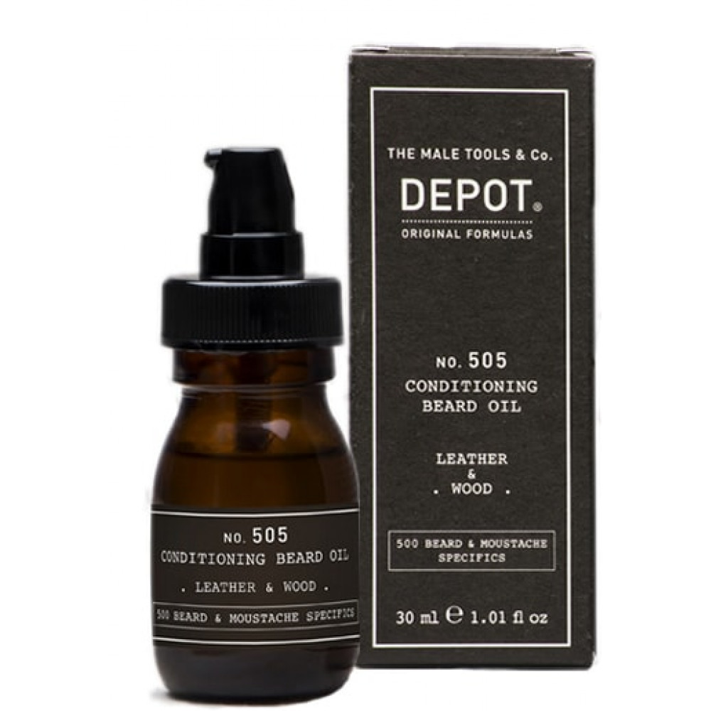 Depot 505 Олія для бороди кондиціонуюча "Шкіра та дерево", 30 ml
