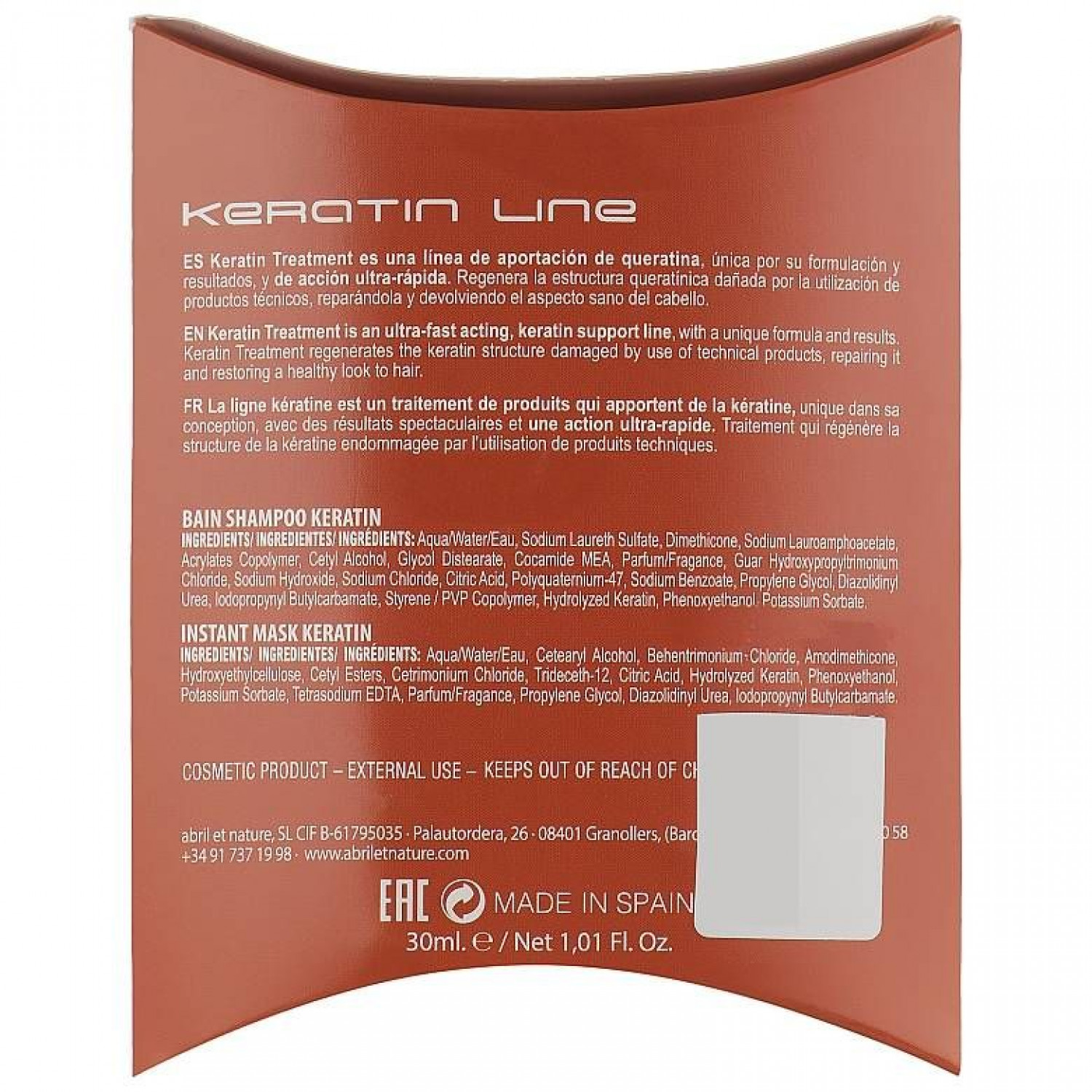 AB Набор 30 + 30 KERATIN НФ-00029589