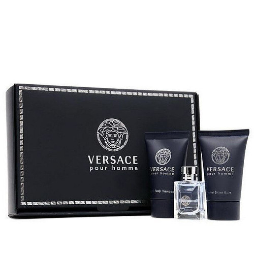 Набор Versace pour Homme для мужчин - set (edt 5 ml + s/g 25 ml + a/sh 25 ml)