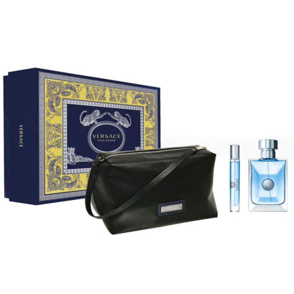 Набор Versace pour Homme для мужчин - set (edt 100 ml + edt 10 ml + trousse)
